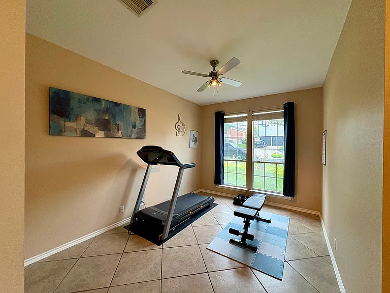 Downstairs office/workout space - furnished