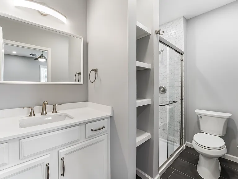 New bathroom and fixtures