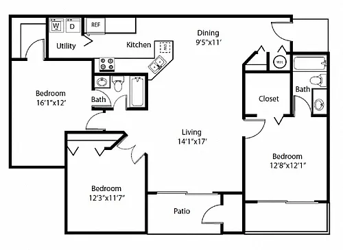 Floor plan 3B