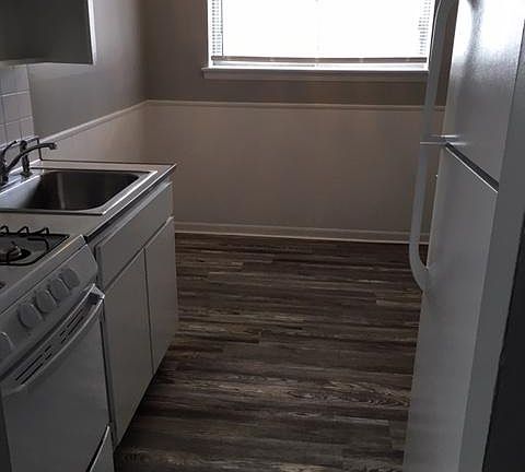View of kitchen from hallway