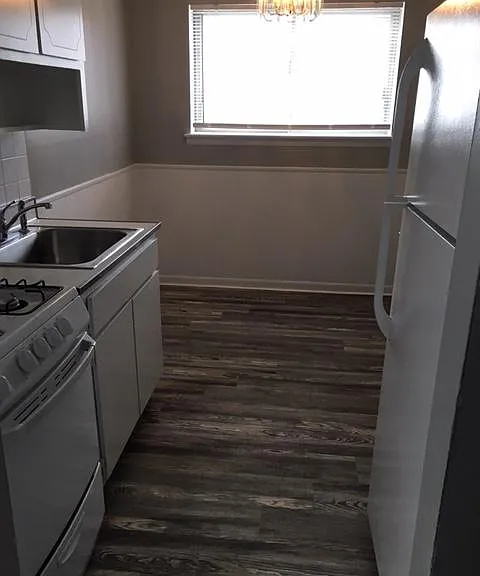 View of kitchen from hallway