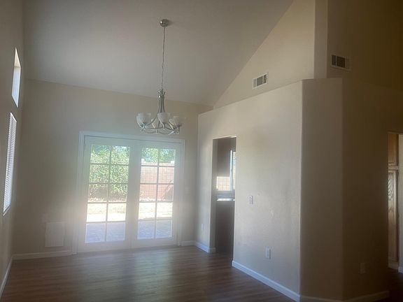 Dining area, french doors to the back yard