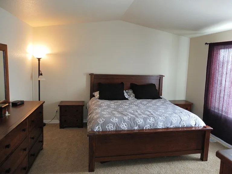 Master Bedroom with vaulted ceilings