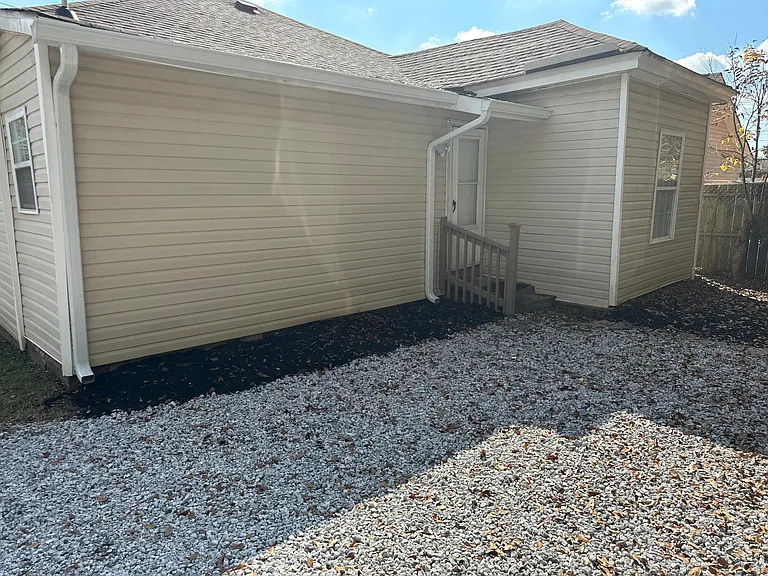Back yard fenced