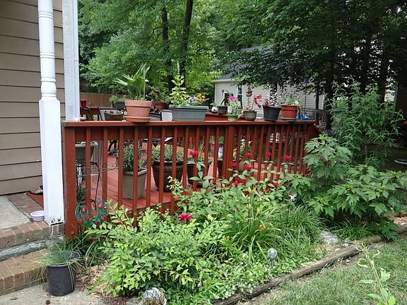 Side house/back deck/garden