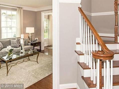 Entry Foyer with Waterfall Staircase