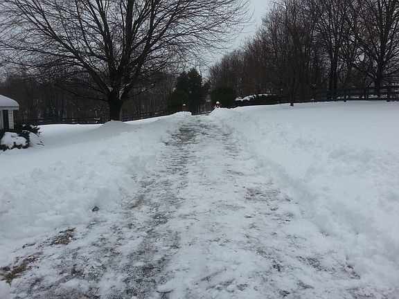 Snowy driveway