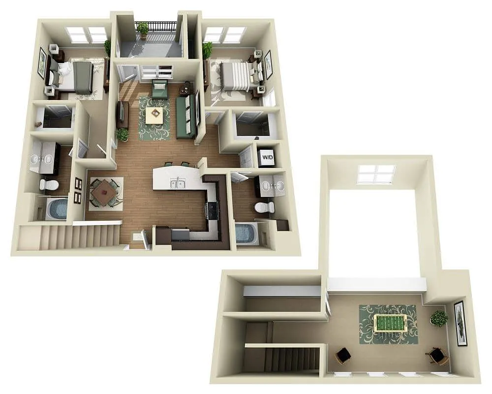 Floor plan Three Bedroom C2A
