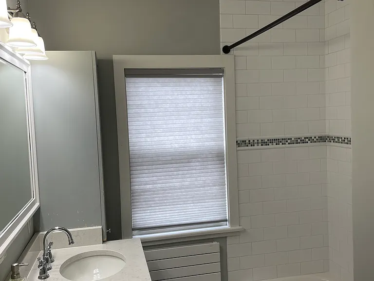 Bathroom with double vanity.