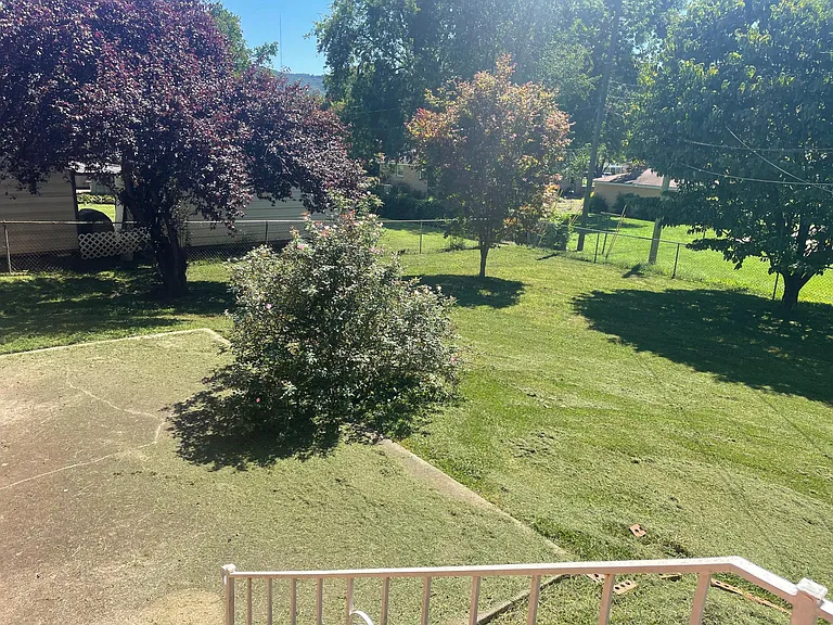 fenced in back yard