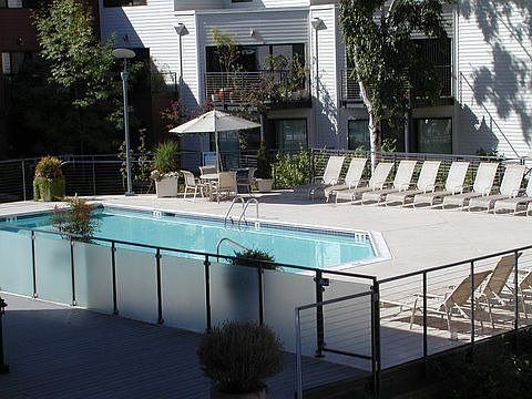 nice large out door pool and sun deck