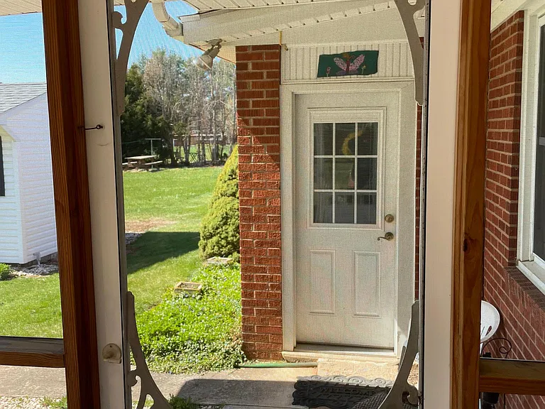 Exterior back door from garage