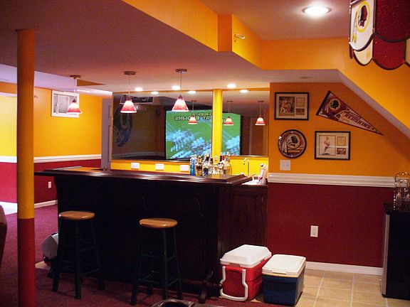 Redskins basement bar
