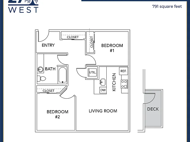 2 Bedroom 1 Bath Standard Tower 2 Bedroom 1 Bath Standard Tower