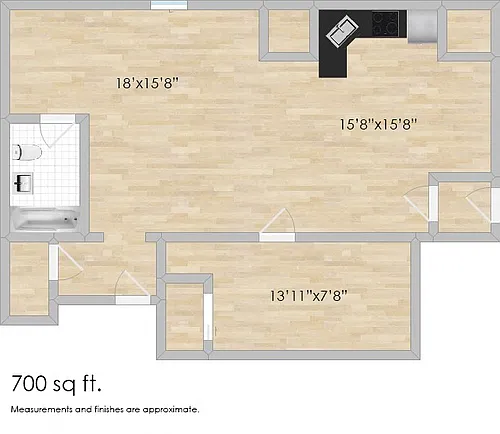 Floor plan 501 N. Lombard G