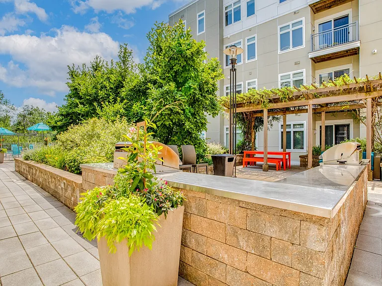 Grilling area by the pool