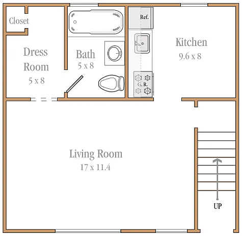 Floor plan Studio