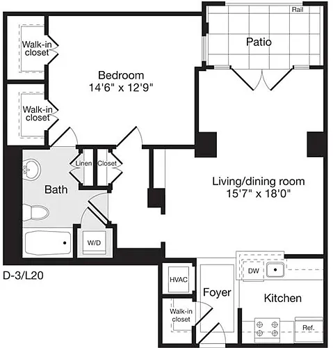 Floor plan 1 Bedroom S