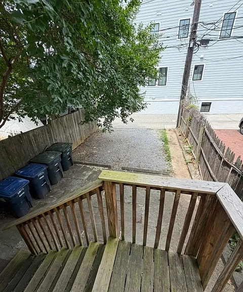 Two-car parking in the backyard