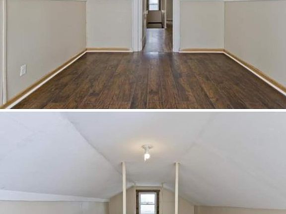 4rth bedroom on upper level of house is the picture above, there is a door. Lower picture is the second half of space on upper level (can be used as a lounge area)