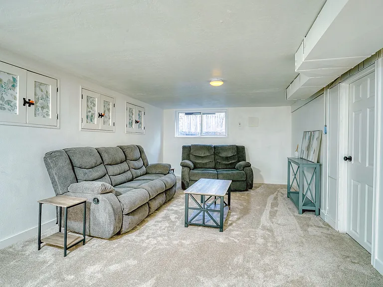 Lounge area. Relax and read a book in this comfy sitting area near the laundry room.