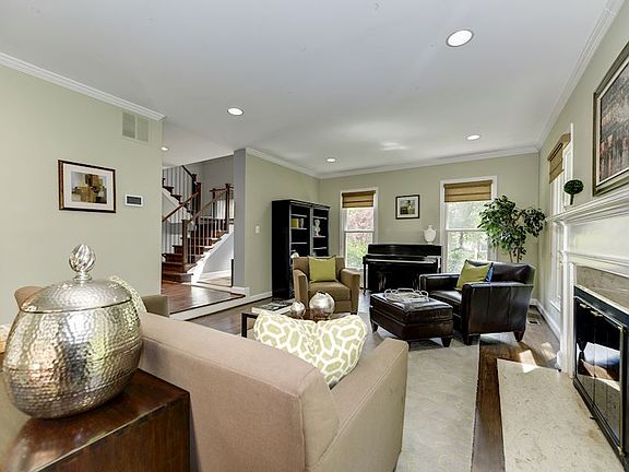 Main Level - Living Room w/ Fireplace