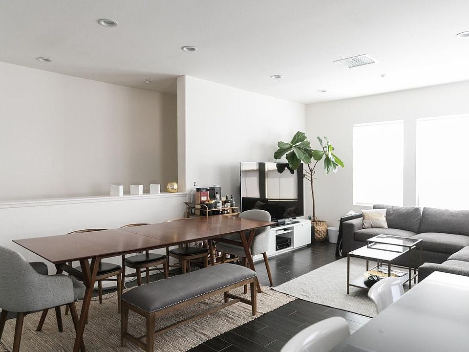 Wide open living/dining space