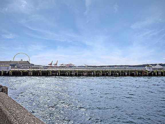 Water view across street