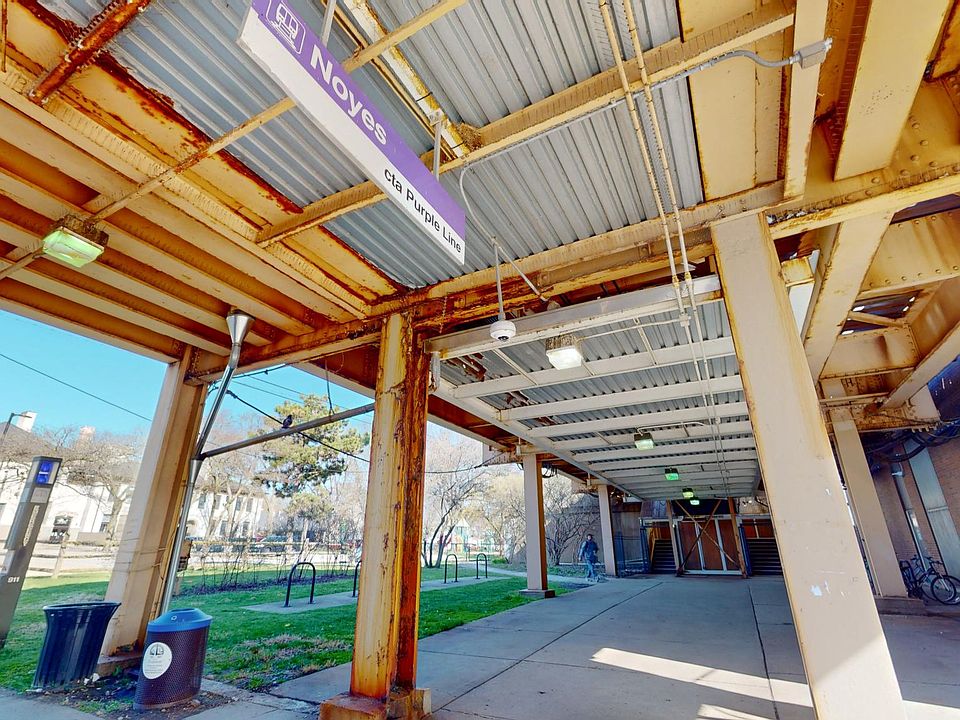 Walking Distance to Noyes CTA Purple Line