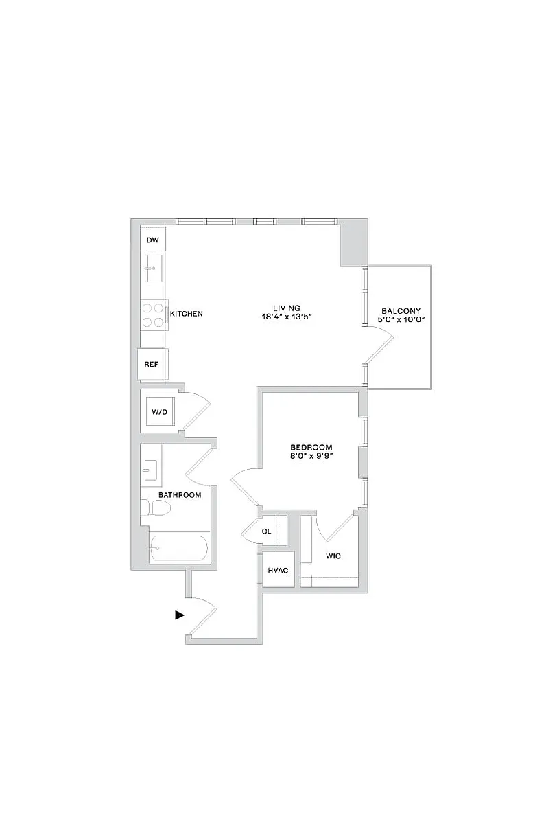 Floor plan B8 1X1