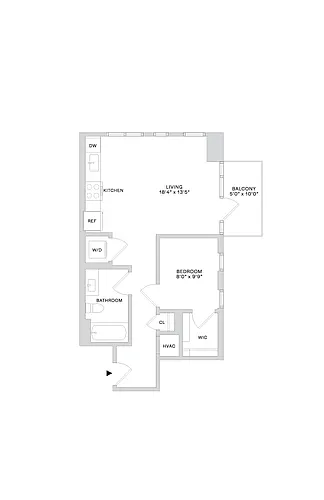 Floor plan B8 1X1