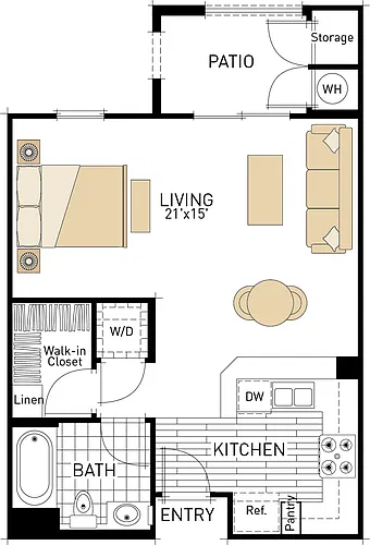 Floor plan The Oaks- Studios