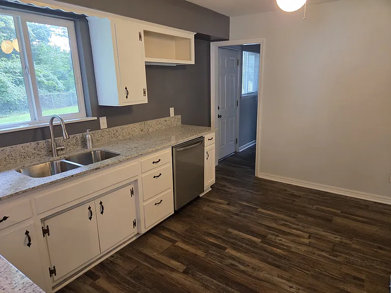 Kitchen looking back toward utility room