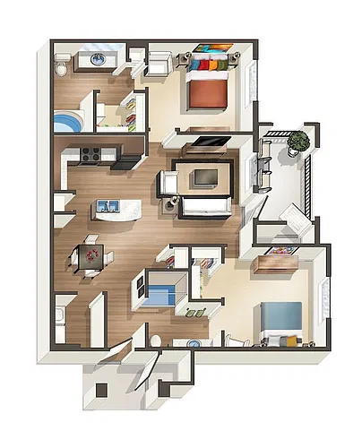 Floor plan B2B-sm-HC