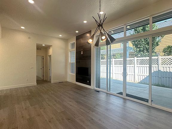 Dining area and living area.