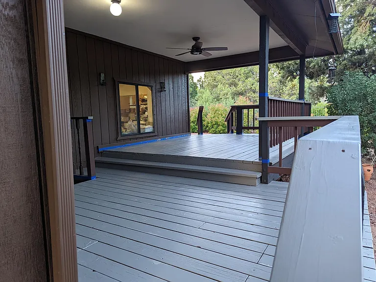 Super private, large back patio