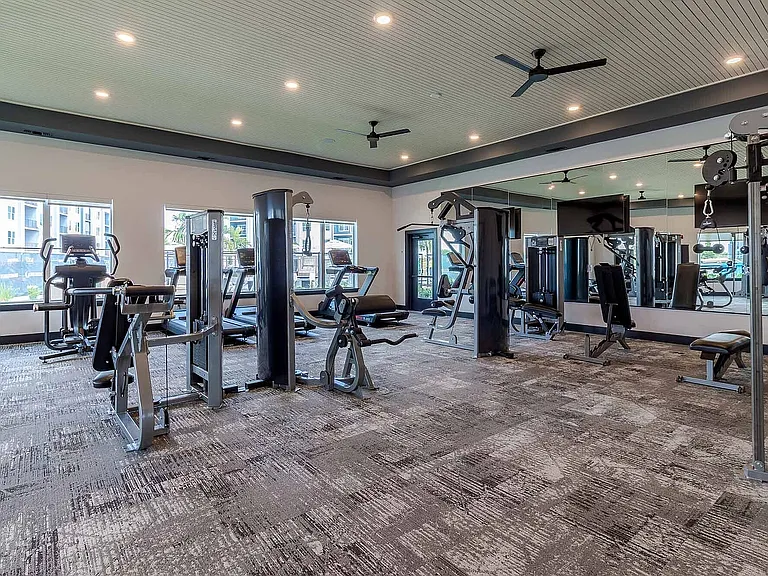 Train on your own schedule with a full lineup of strength machines and cardio equipment in our 24-hour resident fitness center.