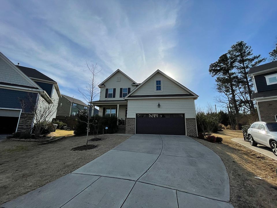 Home in a cul-de-sac with a two car garage.