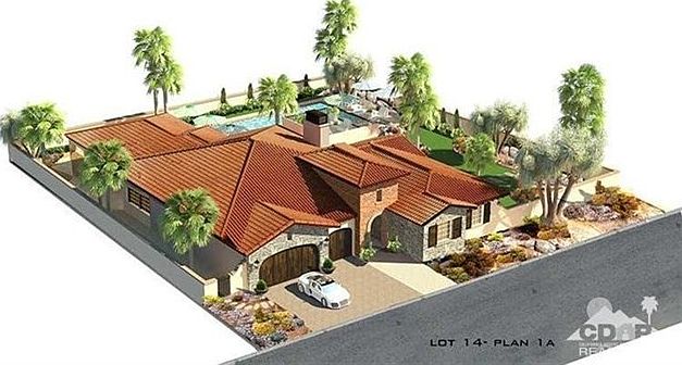 Artist "birds eye" conceptual drawing of the home