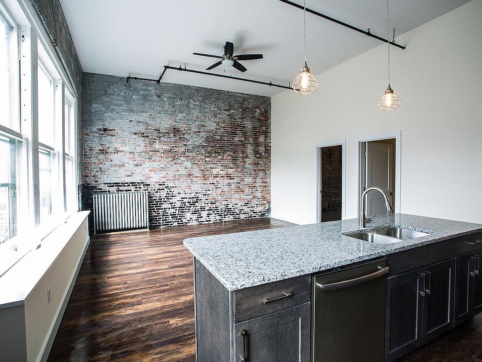 Open concept living room and kitchen.