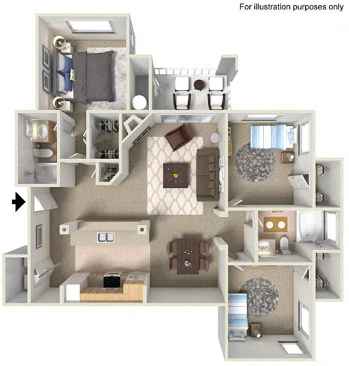 Floor plan E Lauritz 1,295 SF