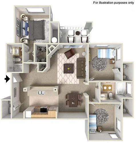 Floor plan E Lauritz 1,295 SF