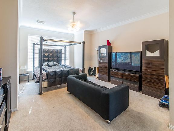 What a master bedroom!Wired for sound!