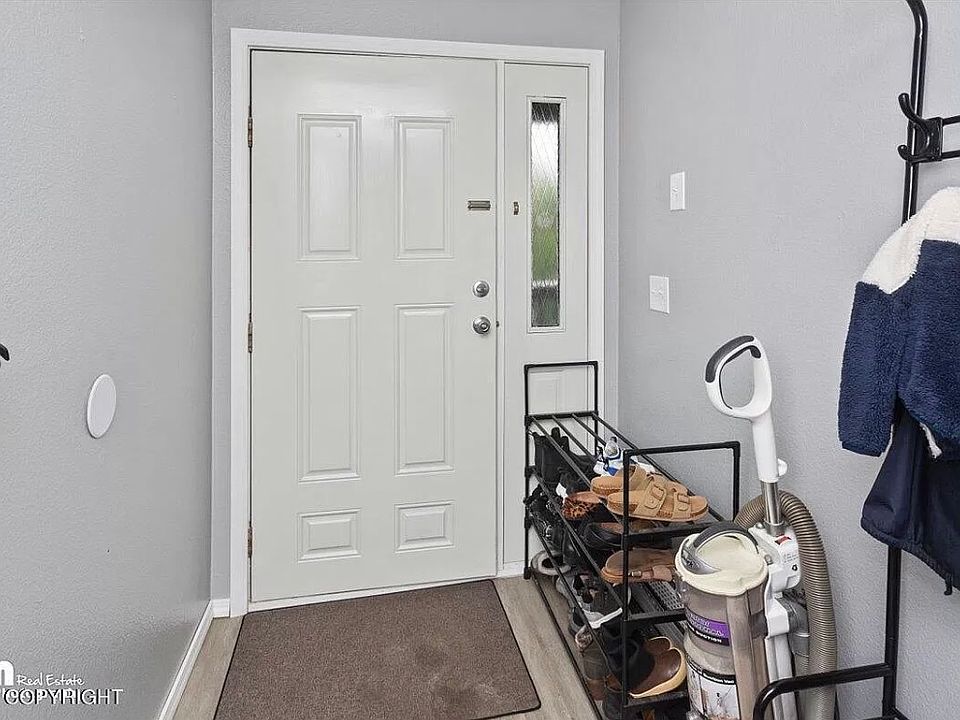 Front door and entry way