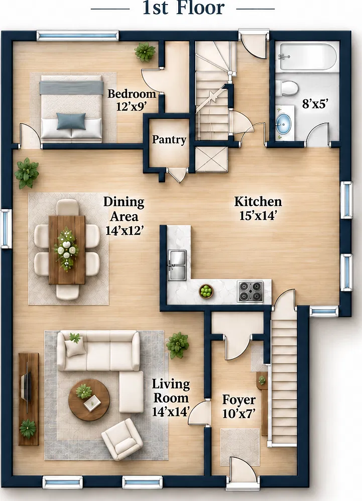 1 bed, 900 sqft, $1,600 — Photo 1
