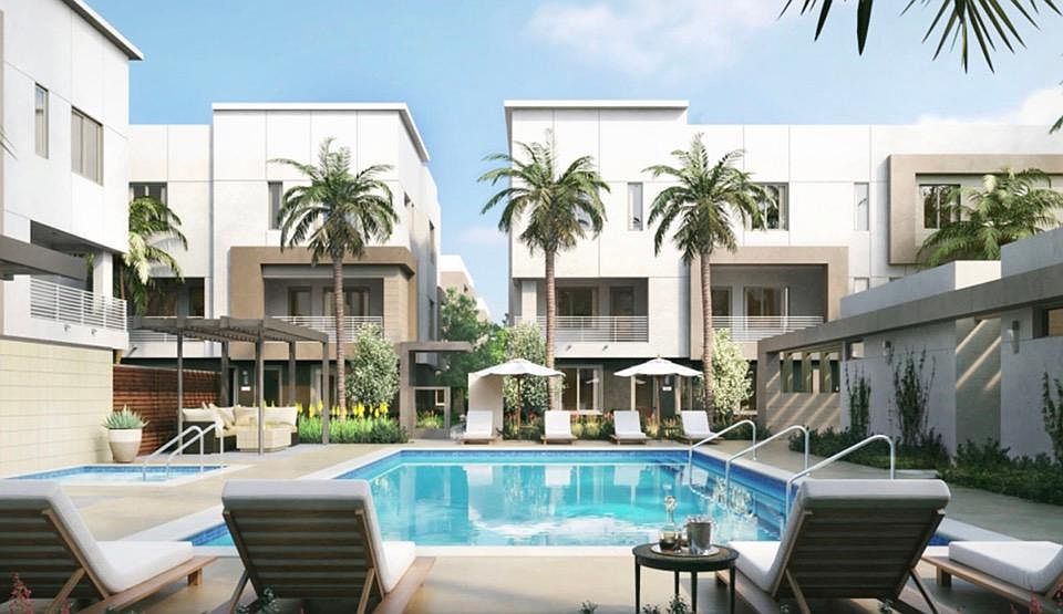 Resident only community pool and lounge area