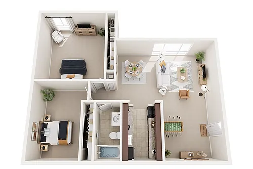 Floor plan 2 Bedroom Deluxe