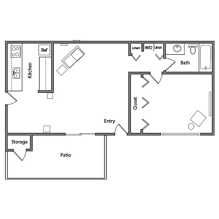Floor plan Plan 1CR