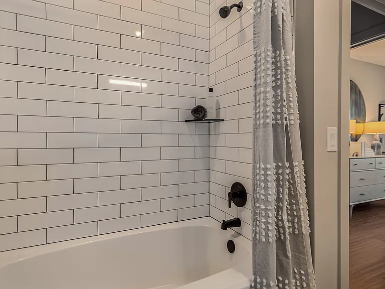 Large Soaking Tubs with Subway Tile Surround