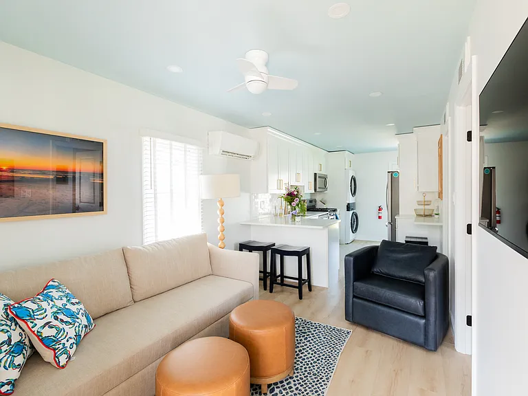 A Mini-Split in the Living Room provides Heat and A/C to the whole home.